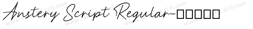 Anstery Script Regular字体转换